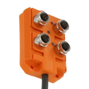 Caja de distribución pasiva M12 4 vías con LED, cable 10 mts. | Lumberg ASB 4/LED 5/4-328/10m